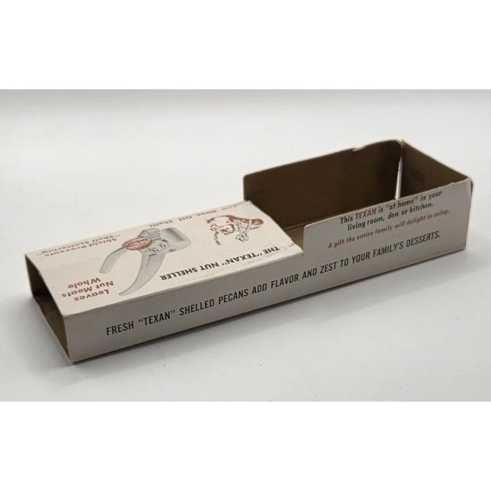 VTG 1950s Texan York Nut Sheller Cracker in Original Box w/ Cardboard Insert